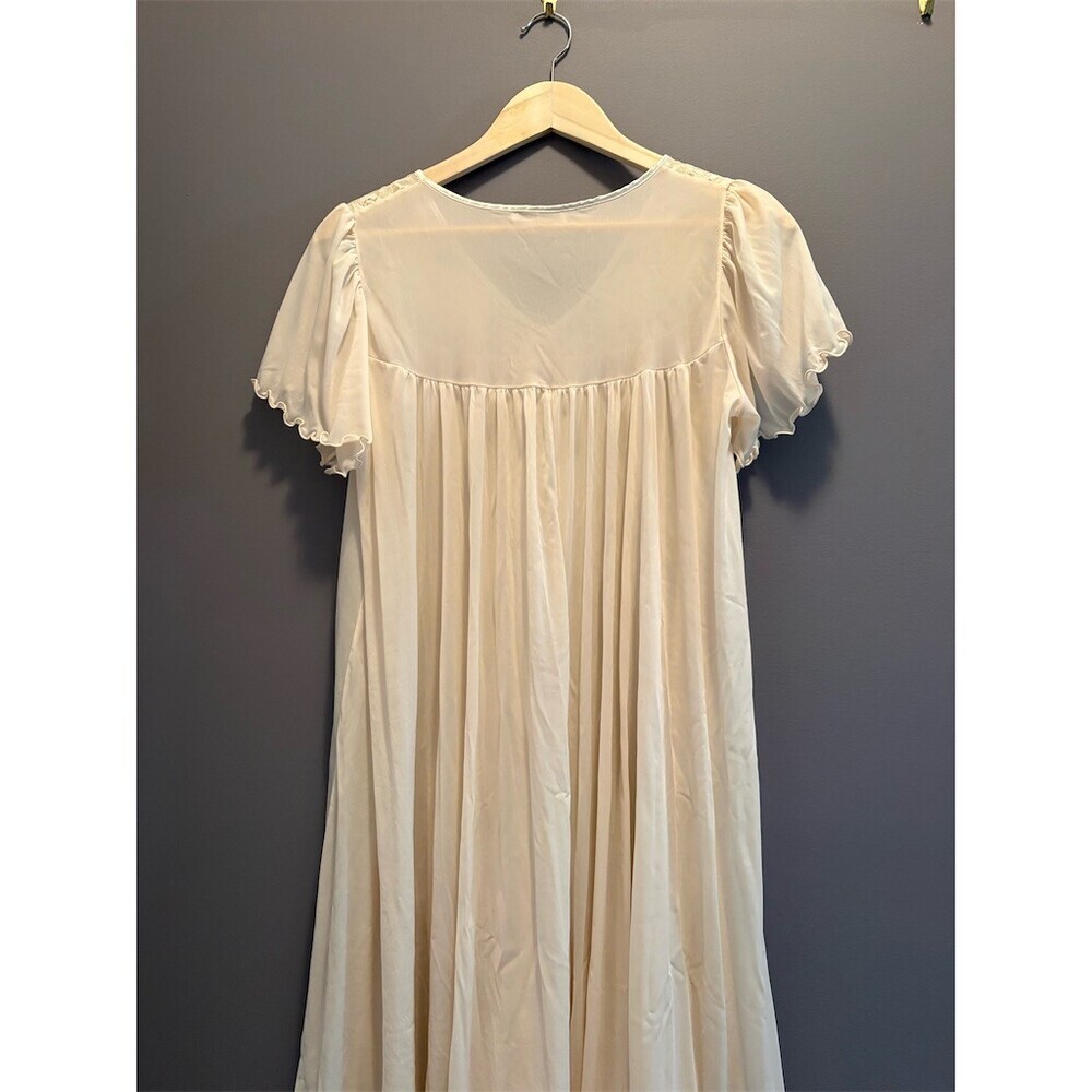 Miss Elaine Vintage Peignoir Nightgown Womens Size S Ivory Lace Romantic - Picture 6 of 8